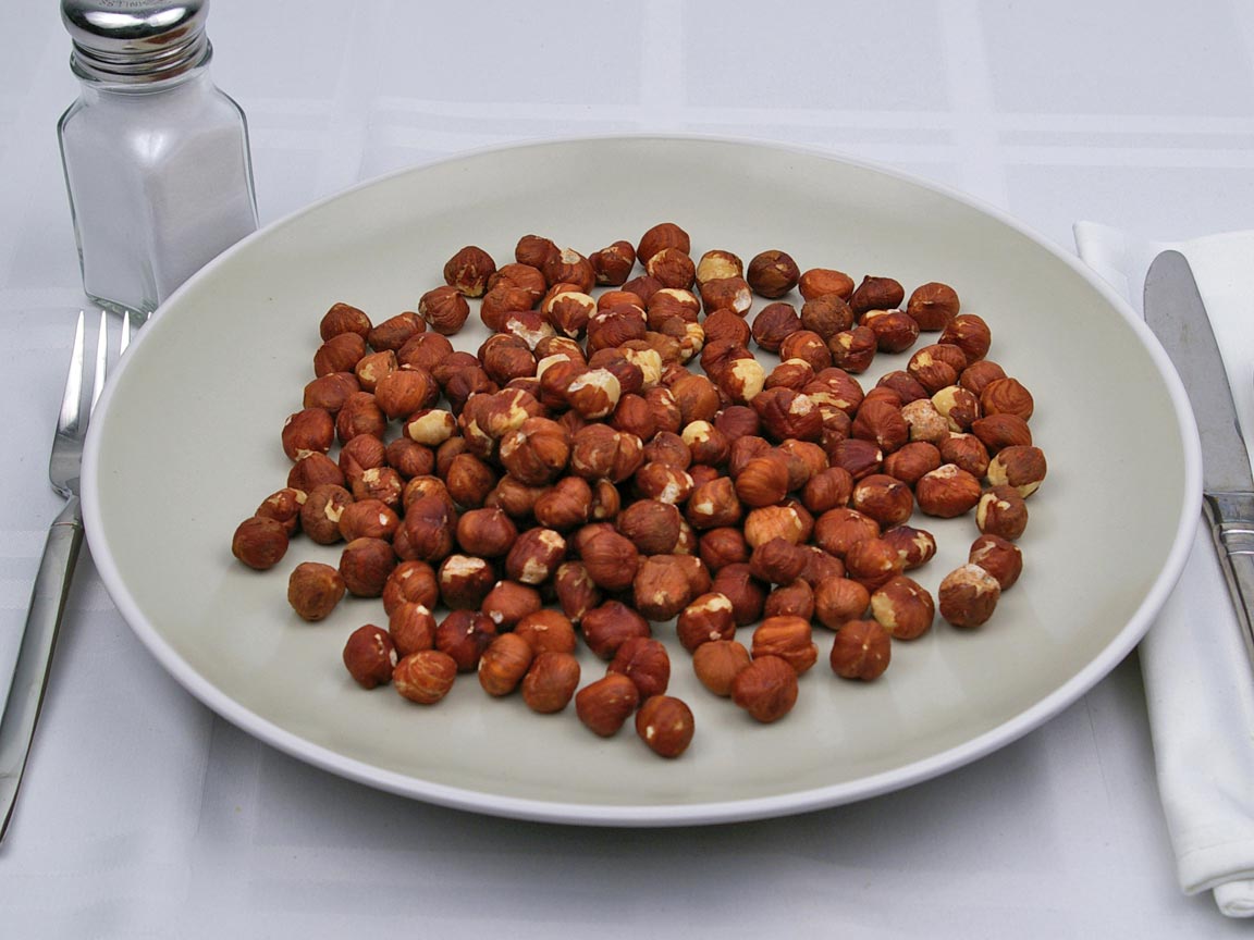 Calories in 1.5 cup(s) of Hazelnuts