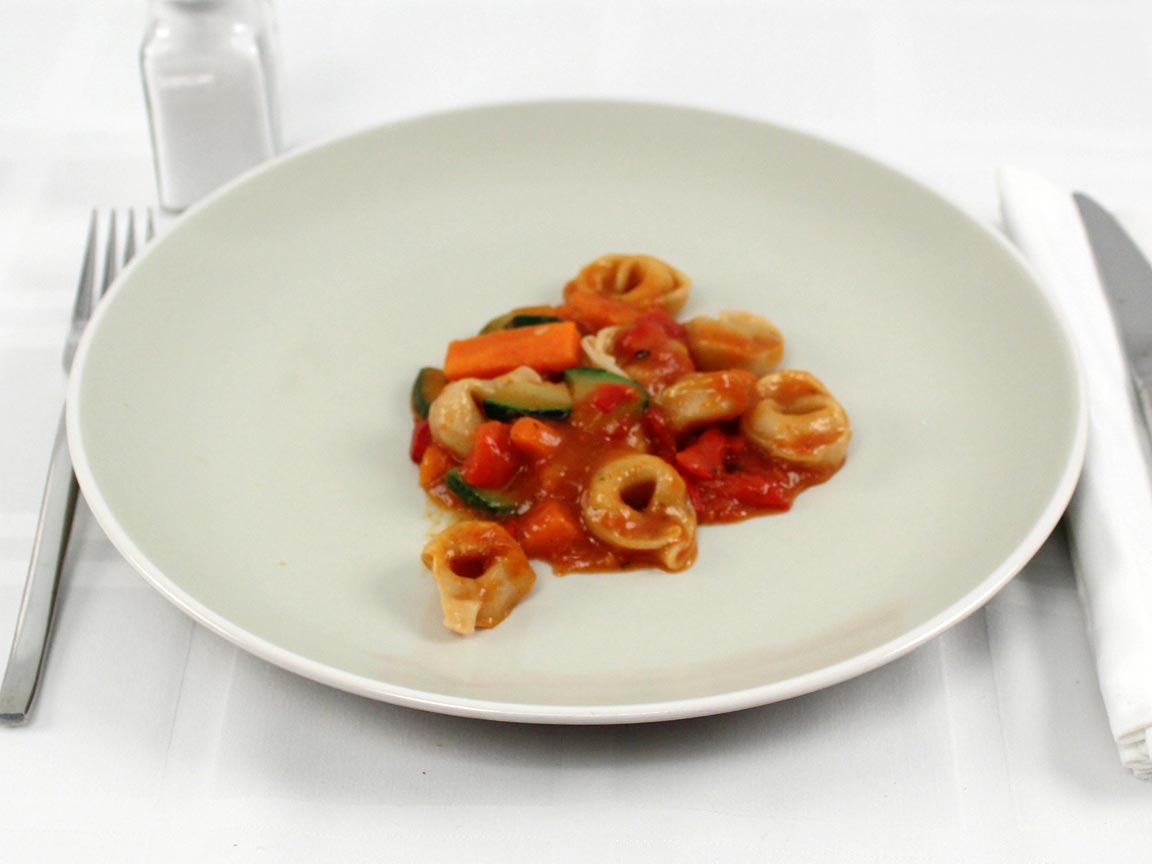 Calories in 0.75 package(s) of Healthy Choice Tortellini Primavera