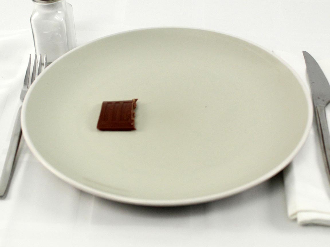Calories in 0.25 bar(s) of Hershey Milk Chocolate Almond Bar
