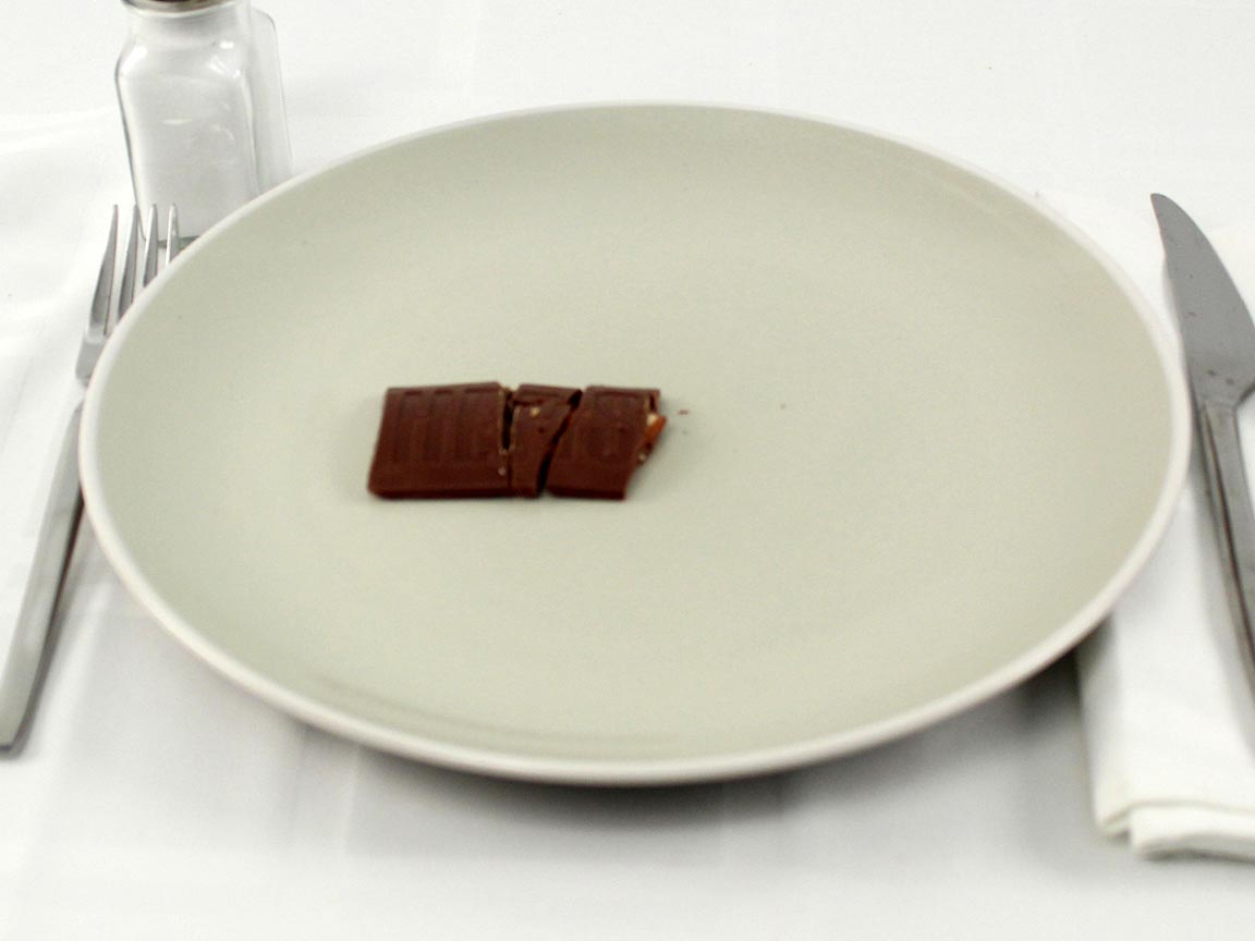 Calories in 0.5 bar(s) of Hershey Milk Chocolate Almond Bar