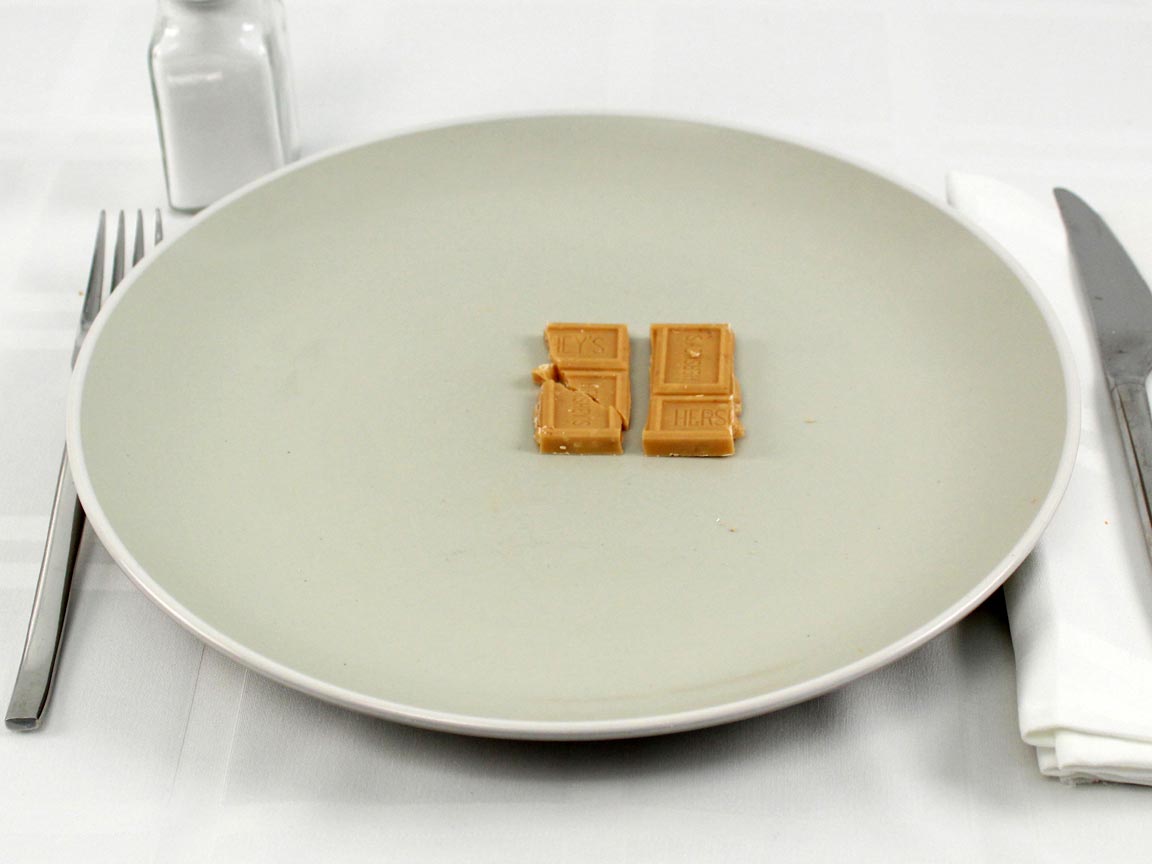 Calories in 0.5 bar(s) of Hershey's Gold Peanuts & Pretzels