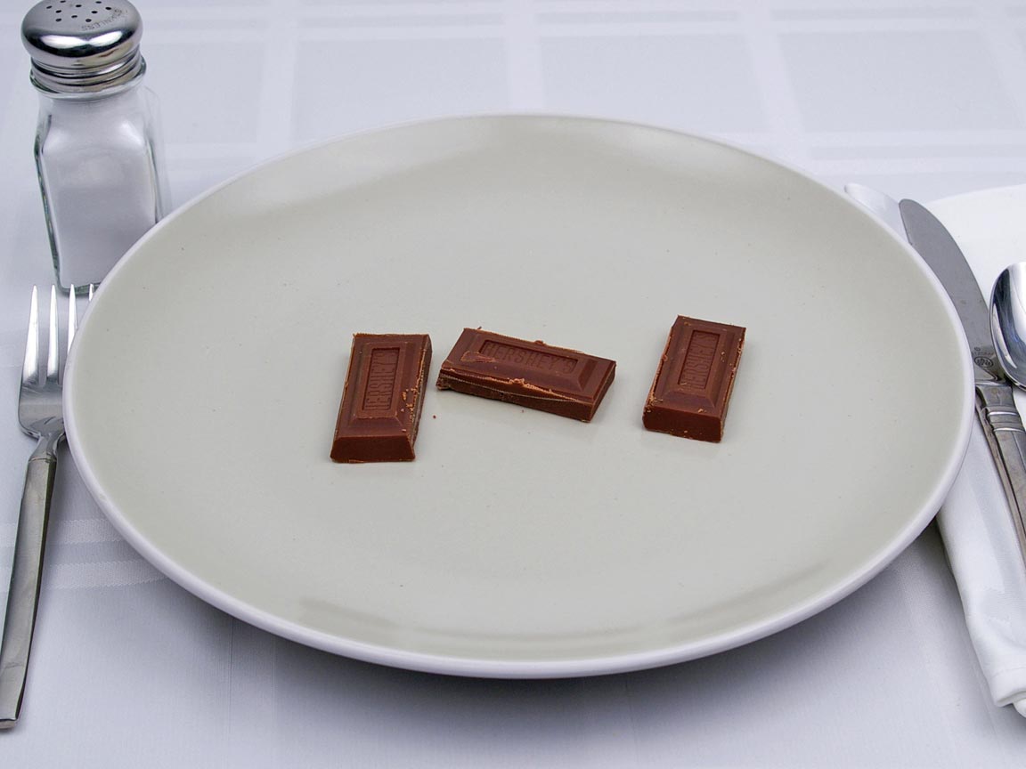 Calories in 42 grams of Hershey's Milk Chocolate Bar - Large