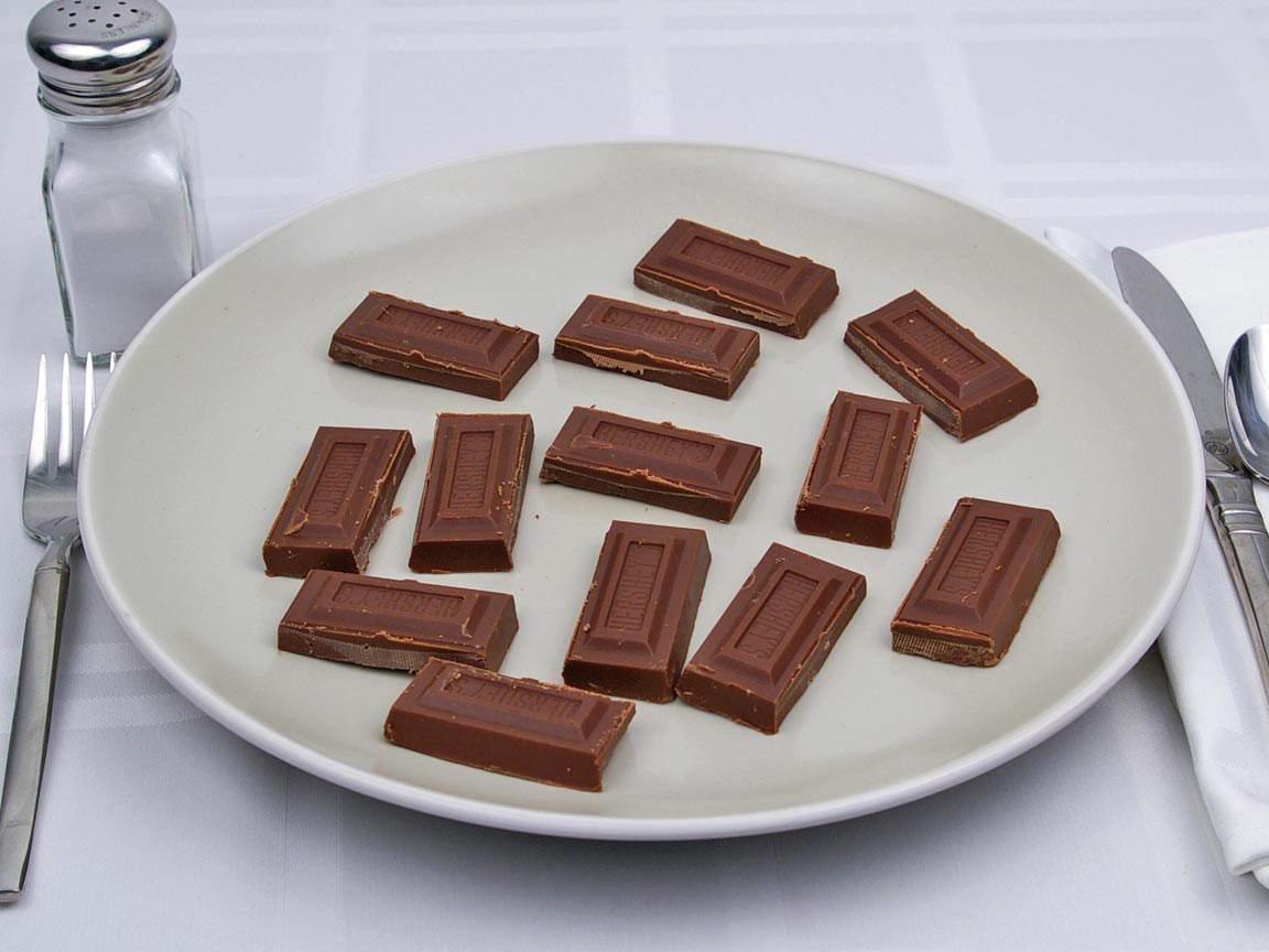 Calories in 184 grams of Hershey's Milk Chocolate Bar - Large