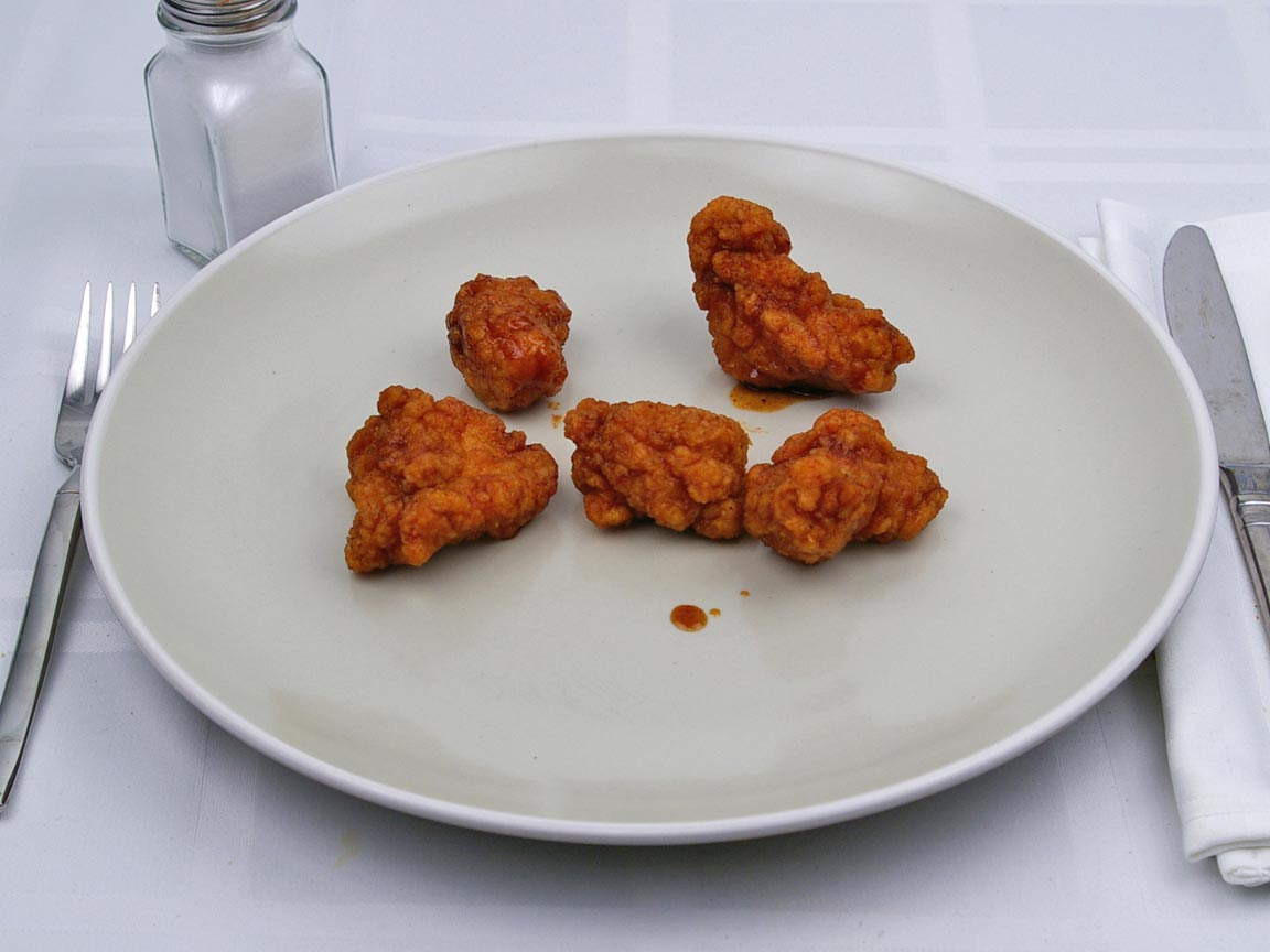 Calories in 5 piece(s) of Kentucky Fried Chicken - HBBQ Hot Wings
