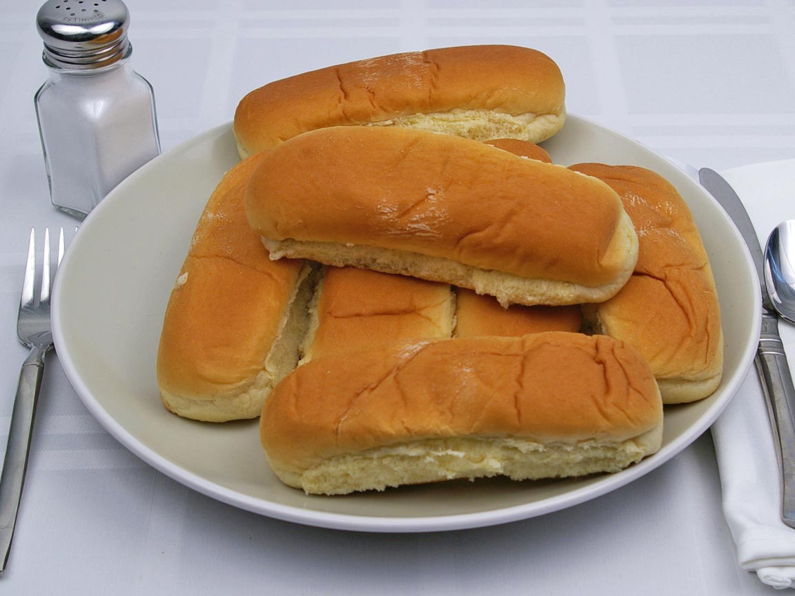Calories in 7 bun(s) of Hot Dog Bun - Reduced Calorie - Avg