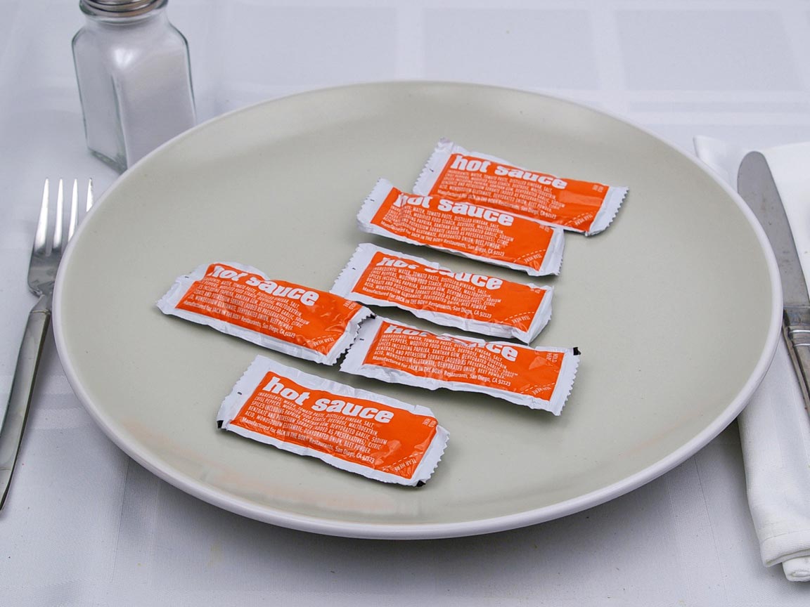Calories in 6 packet(s) of Jack in the Box - Hot Sauce Packet