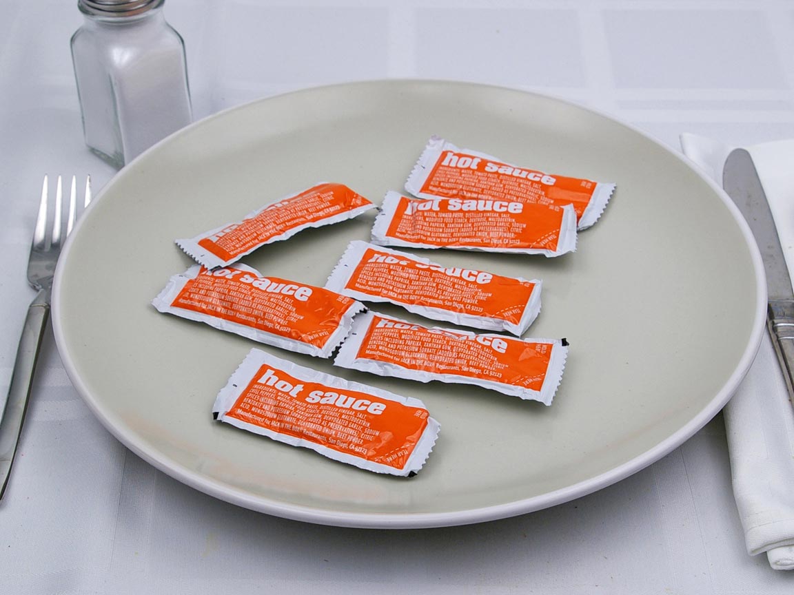 Calories in 7 packet(s) of Jack in the Box - Hot Sauce Packet