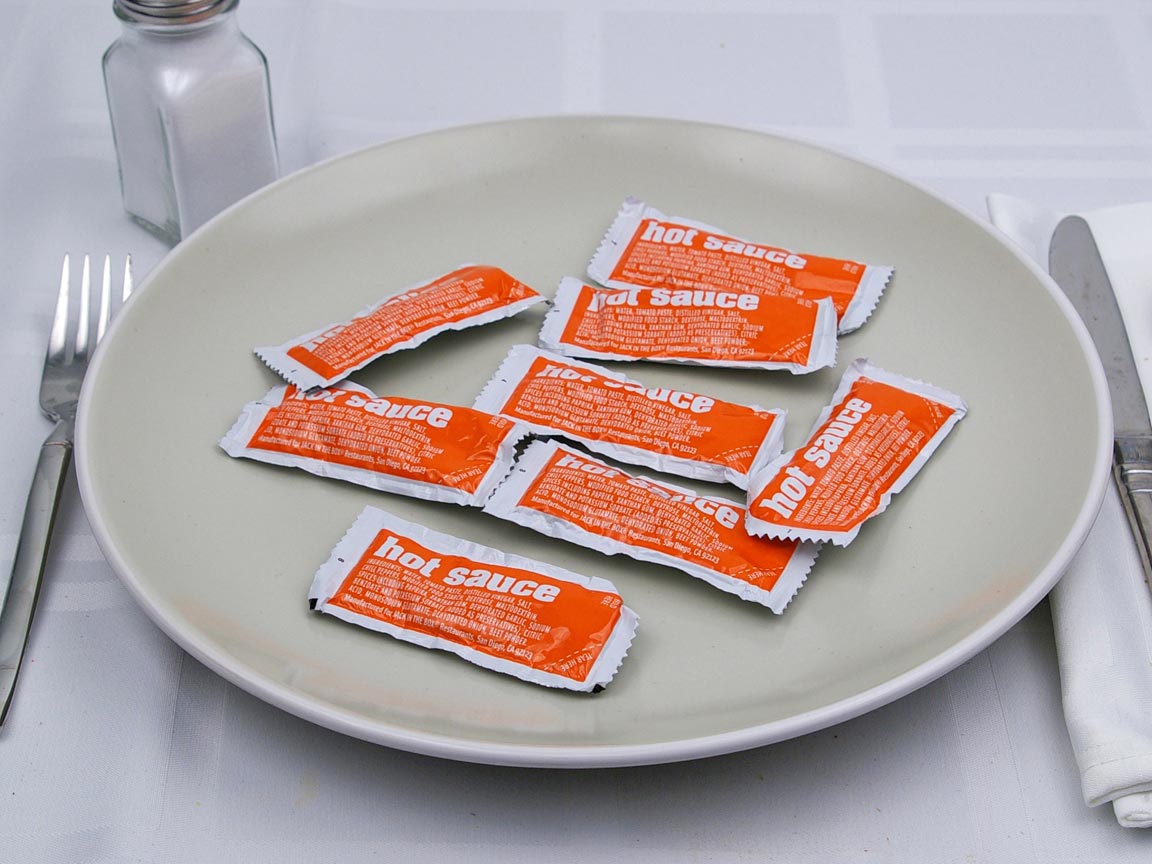 Calories in 8 packet(s) of Jack in the Box - Hot Sauce Packet