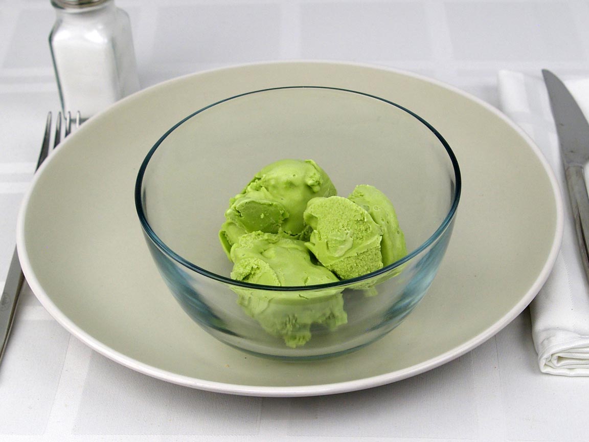 Calories in 0.75 cup(s) of Haagen Dazs Green Tea Ice Cream