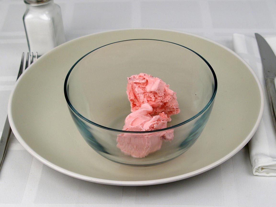 Calories in 0.5 cup(s) of Strawberry Ice Cream