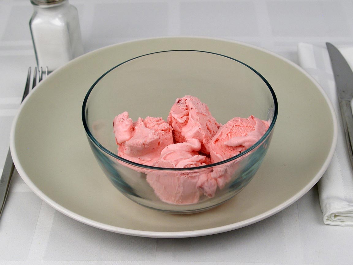 Calories in 1 cup(s) of Strawberry Ice Cream