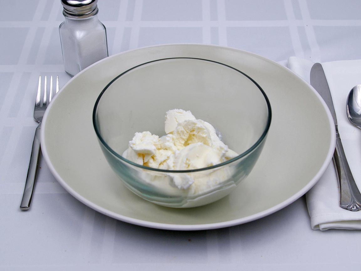 Calories in 0.75 cup(s) of Vanilla Ice Cream - No Sugar Added