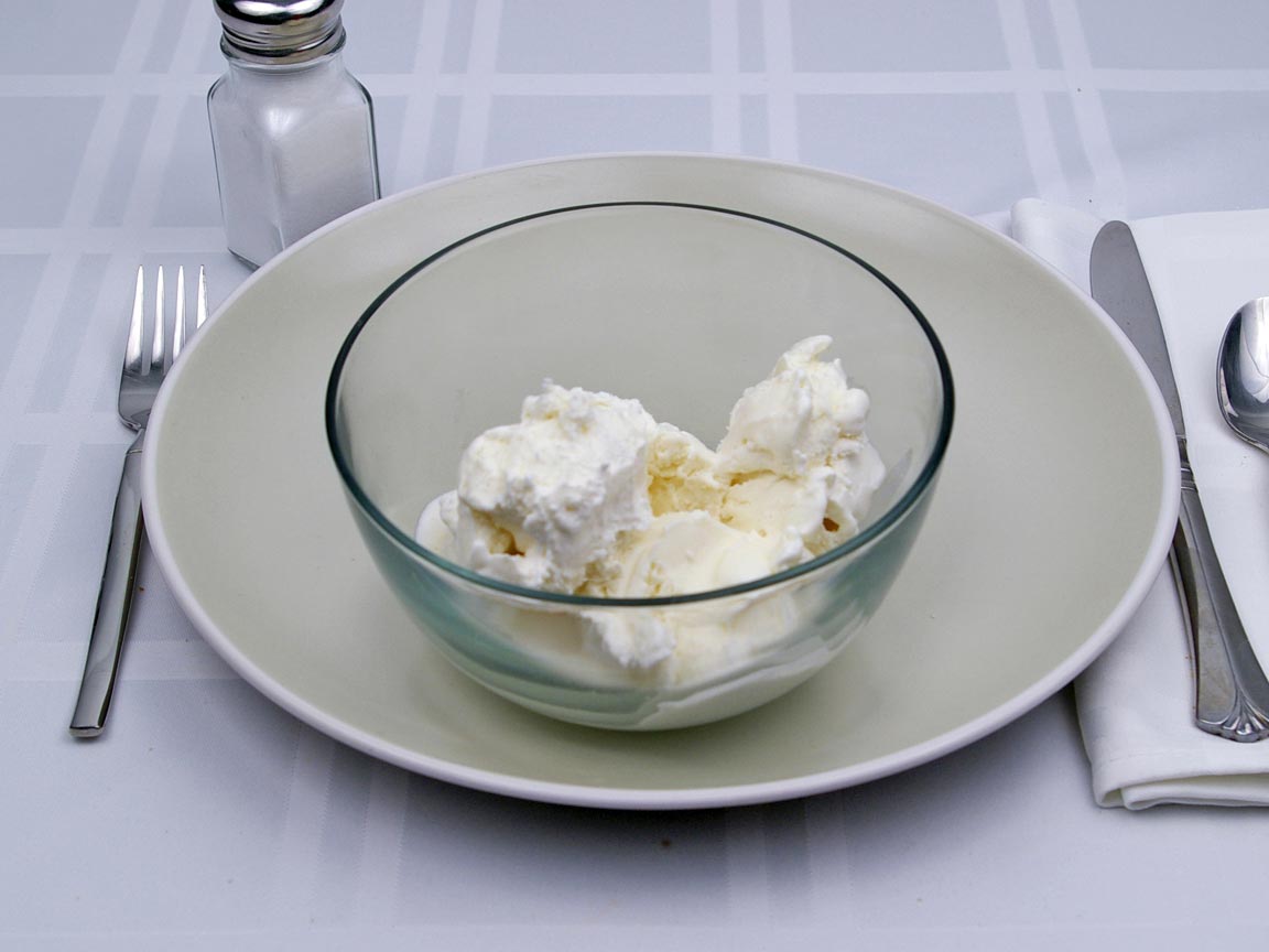 Calories in 1.25 cup(s) of Vanilla Ice Cream 