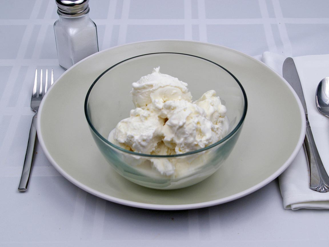 Calories in 1.75 cup(s) of Vanilla Ice Cream - No Sugar Added