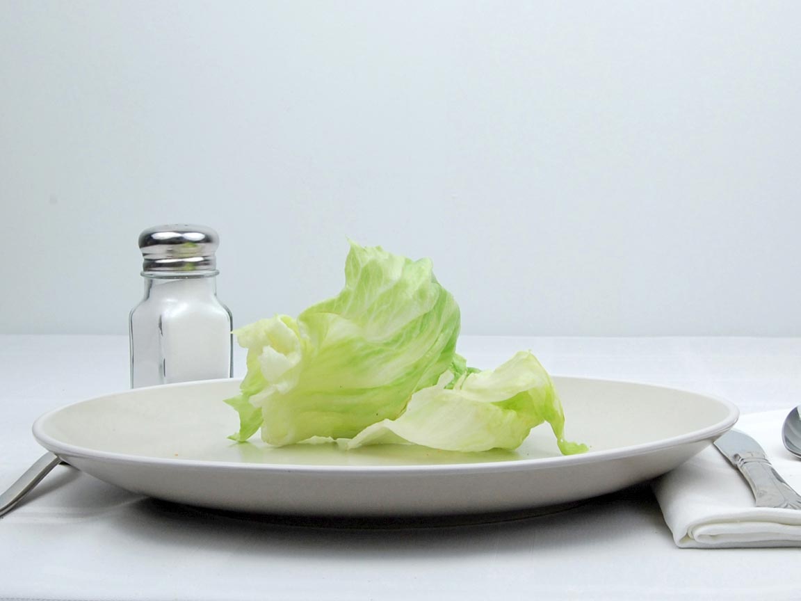 Calories in 28 grams of Iceberg Lettuce