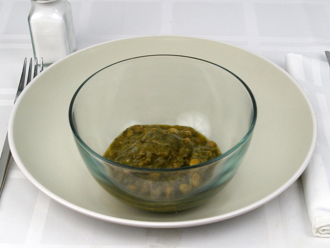 Calories in 0.75 cup(s) of Indian Spinach Dal - Lentils