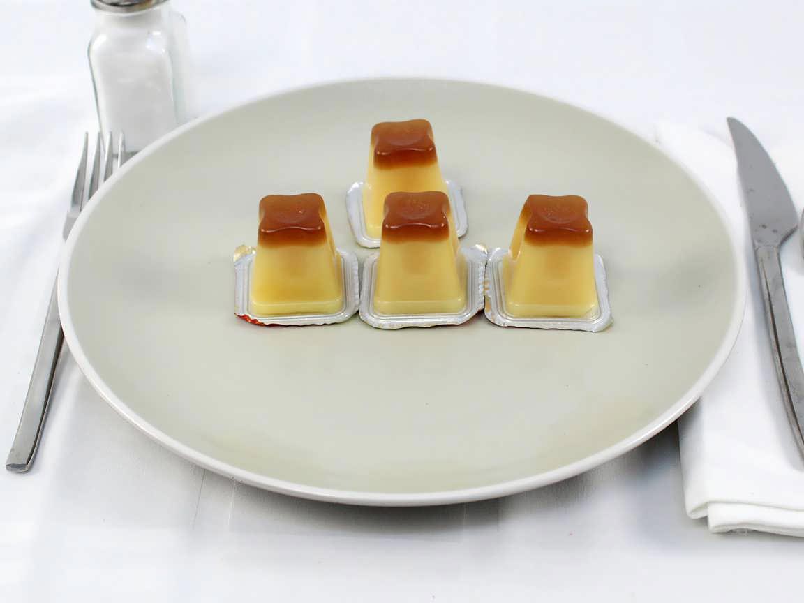 Calories in 4 container(s) of Flan Jelly