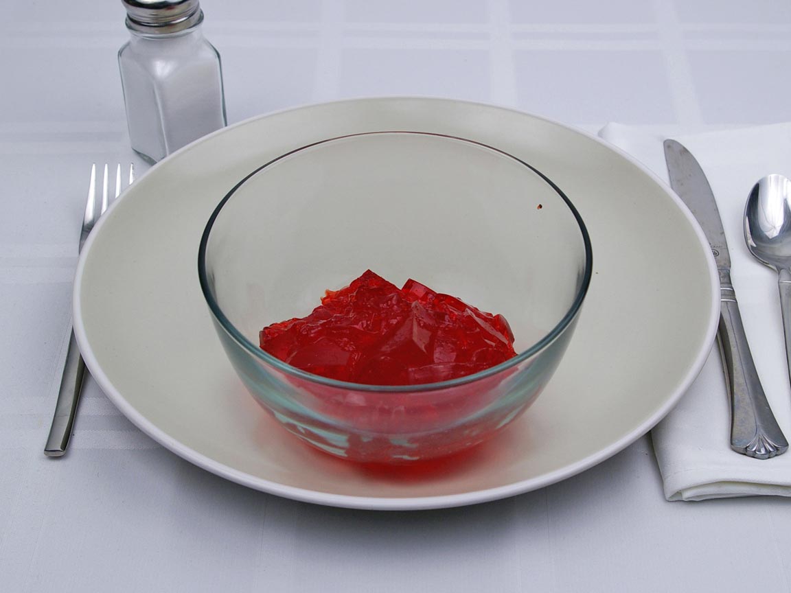 Calories in 0.75 cup(s)  of Jello - Gelatin