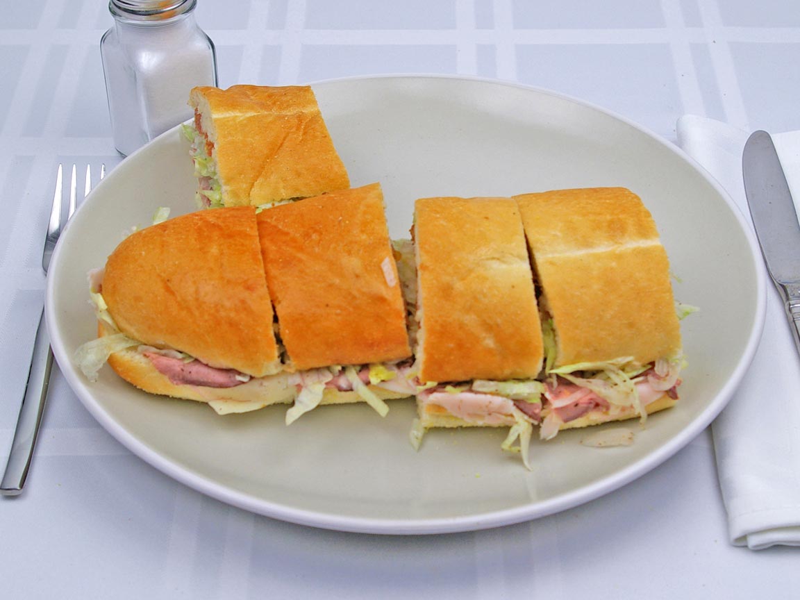 Calories in 1.25 regular(s) of Jersey Mike's Club Supreme Sandwich