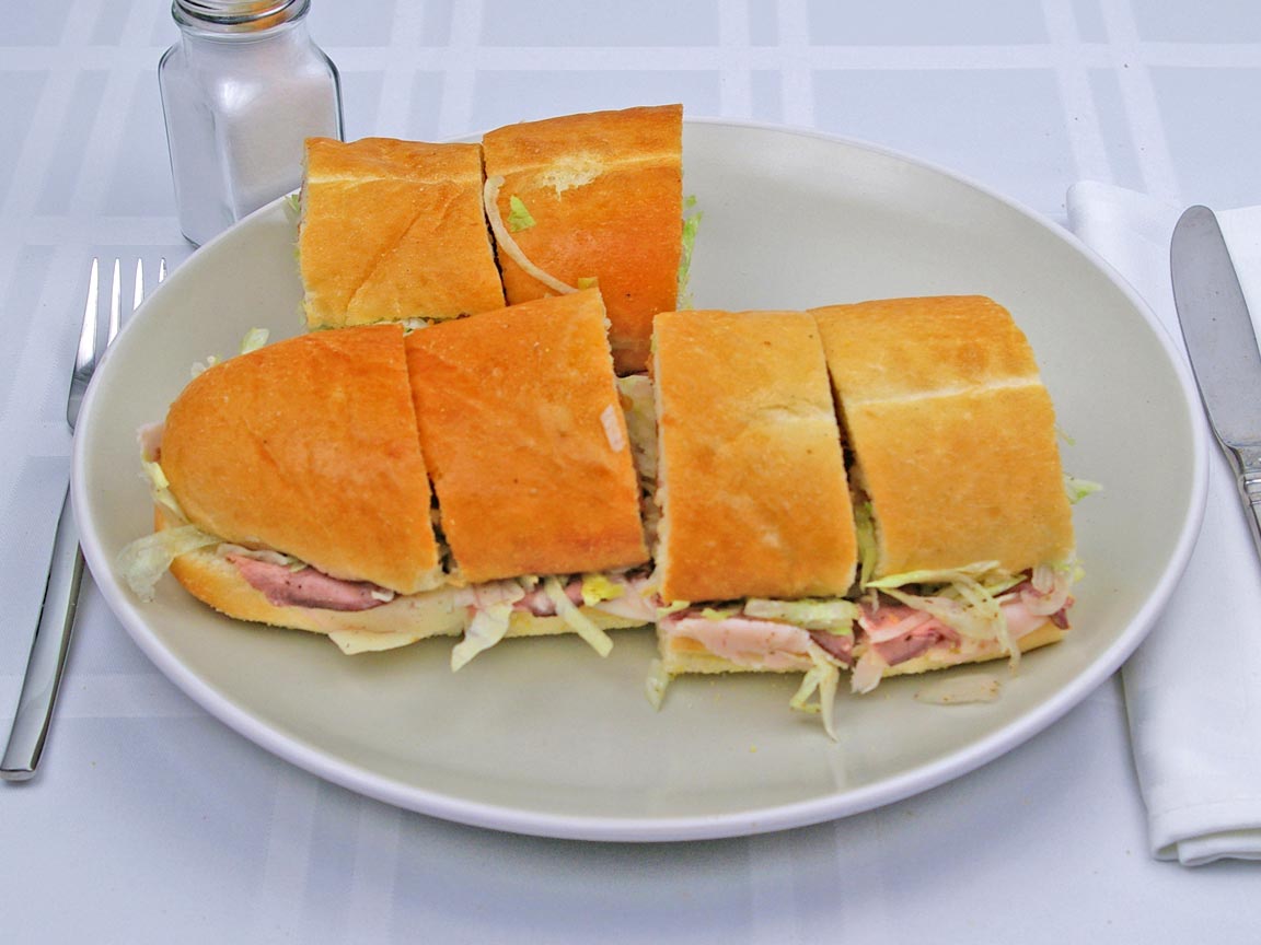 Calories in 1.5 regular(s) of Jersey Mike's Club Supreme Sandwich
