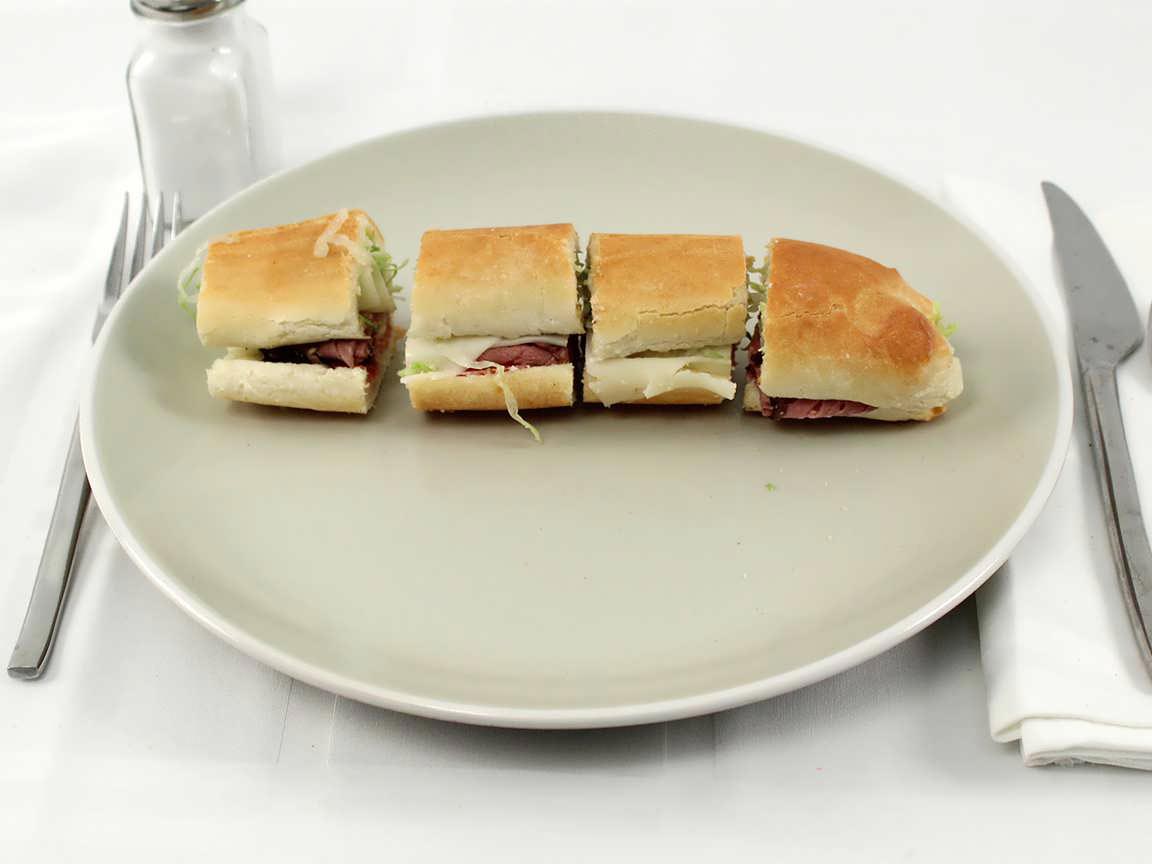 Calories in 1 sandwich(s) of Jimmy John's Little #2 Roast Beef 