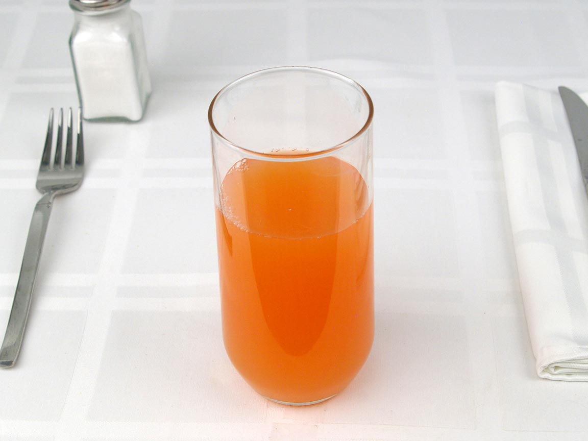 Calories in 1.5 fl cup(s) of Pink Grapefruit Juice
