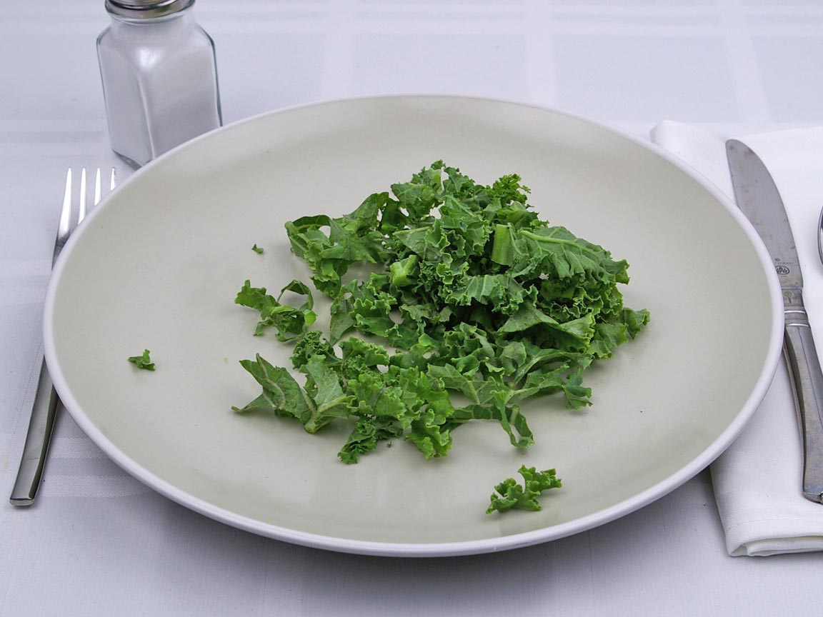 Calories in 0.75 cup of Kale - Raw