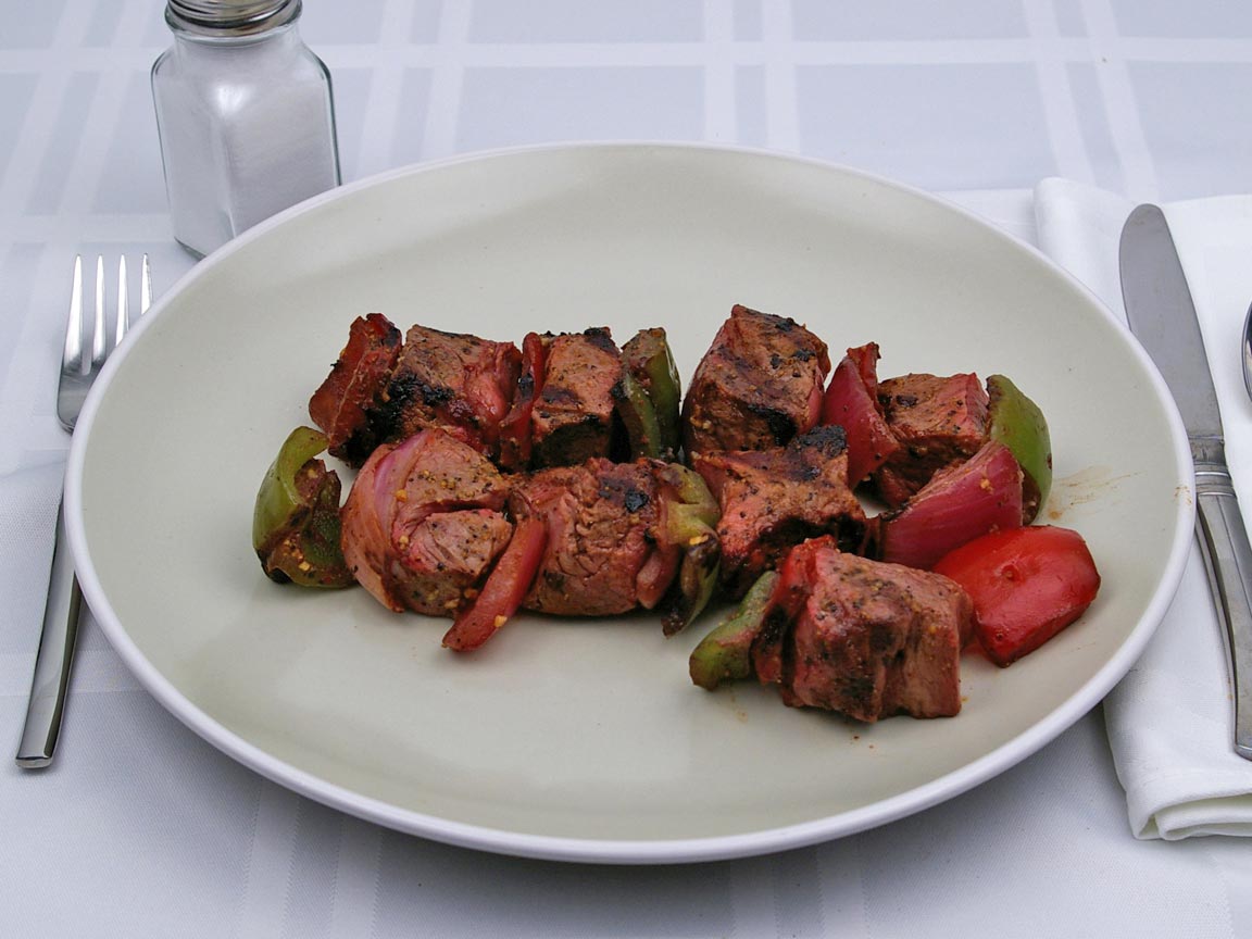 Calories in 340 grams of Kebab Beef