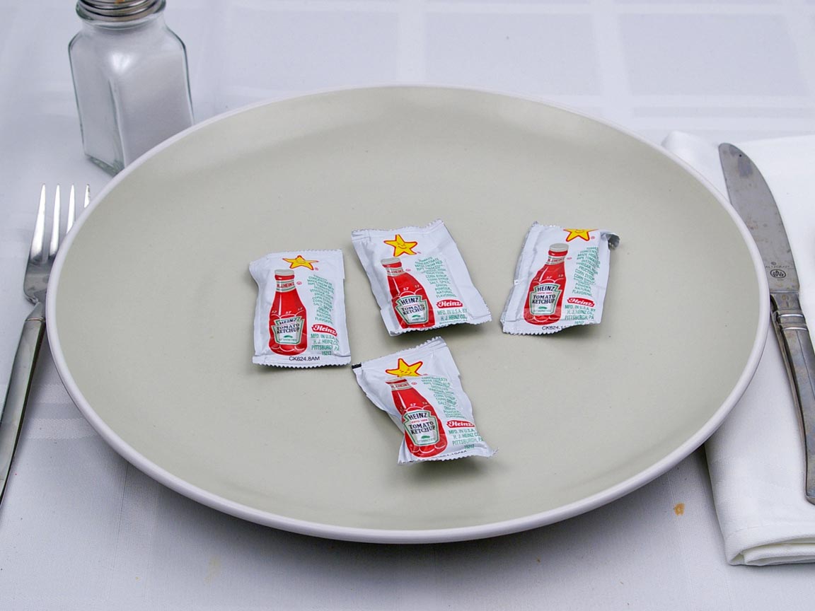 Calories in 4 packet(s) of Carl's Jr - Ketchup Packets