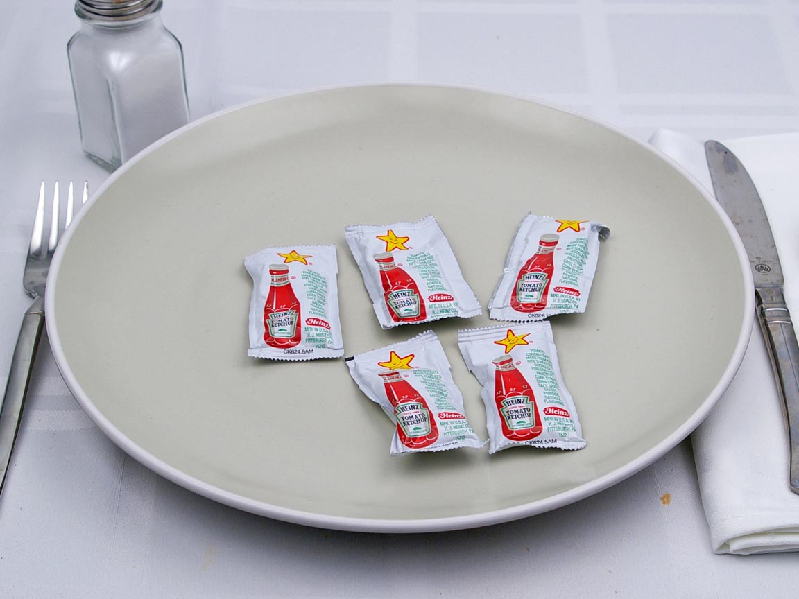 Calories in 5 packet(s) of Carl's Jr - Ketchup Packets