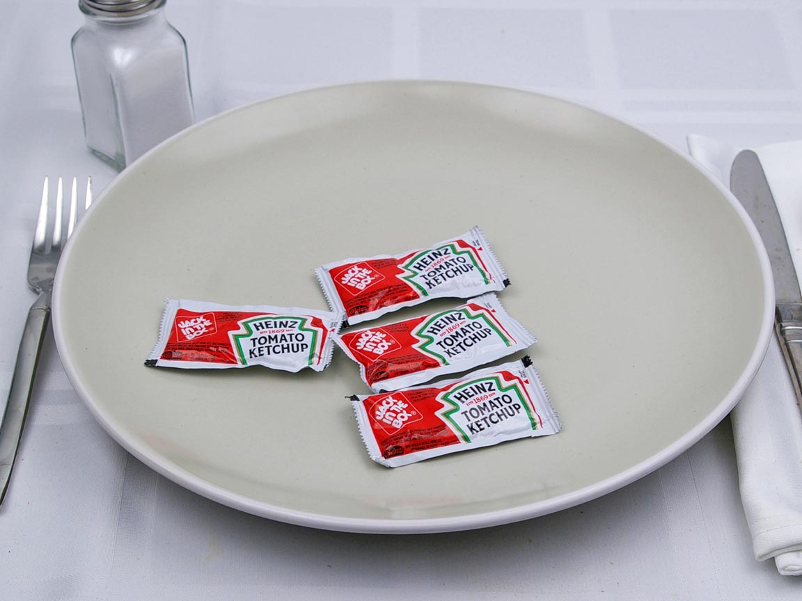 Calories in 4 packet(s) of Jack in the Box - Ketchup Packets
