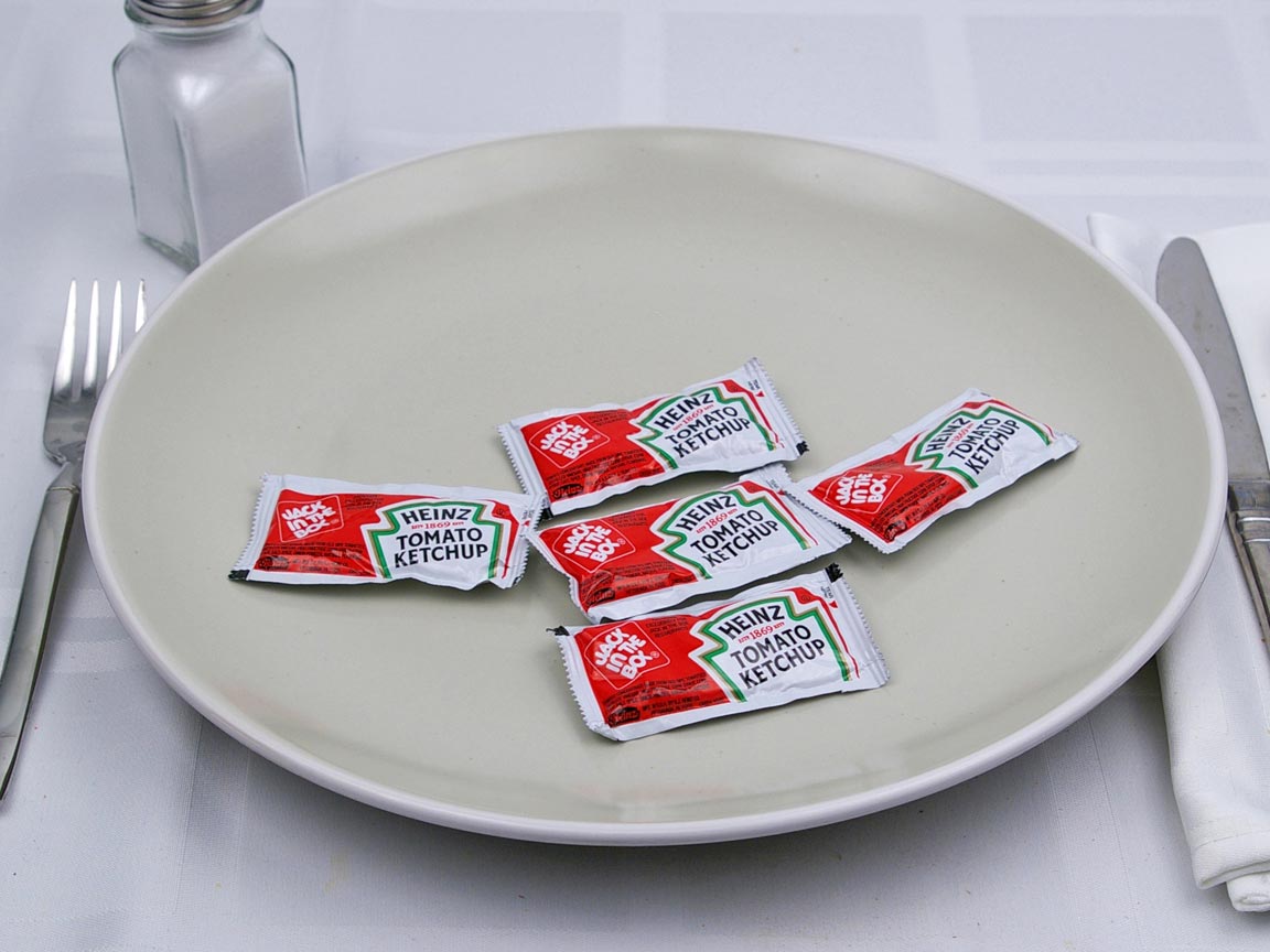 Calories in 5 packet(s) of Jack in the Box - Ketchup Packets