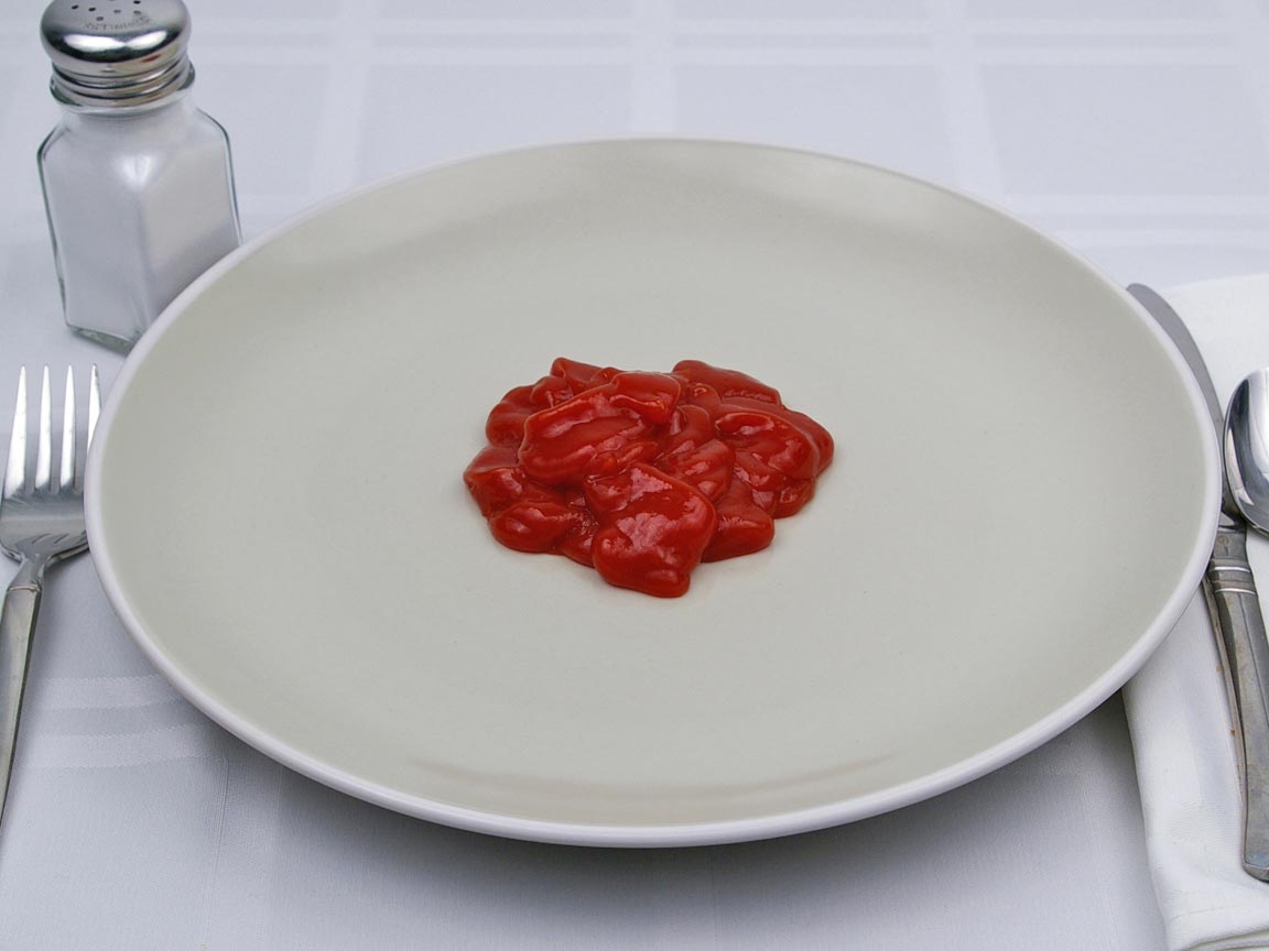 Calories in 5.5 Tbsp(s) of Ketchup - Reduced Sugar