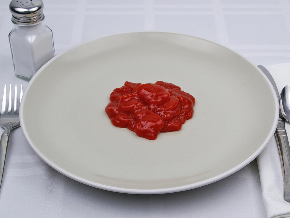Calories in 6.5 Tbsp(s) of Ketchup - Reduced Sugar