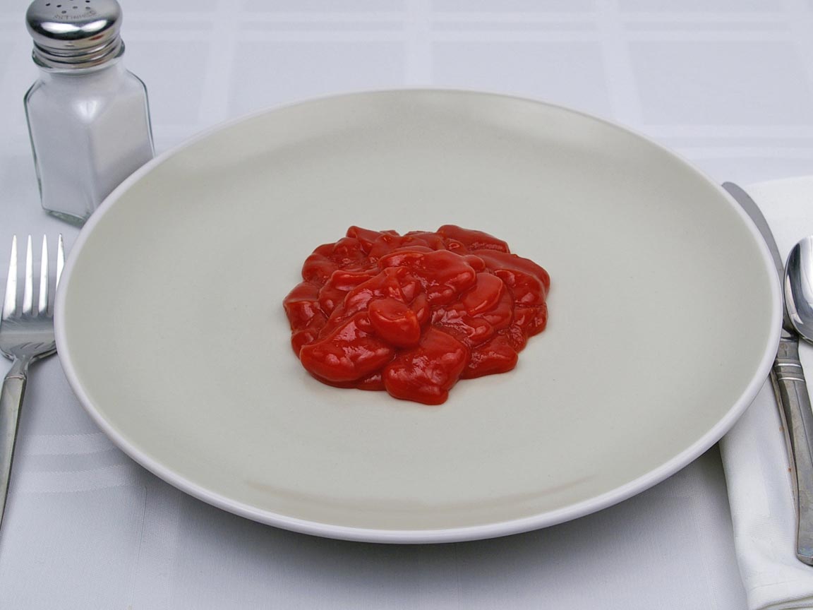 Calories in 7.5 Tbsp(s) of Ketchup - Reduced Sugar