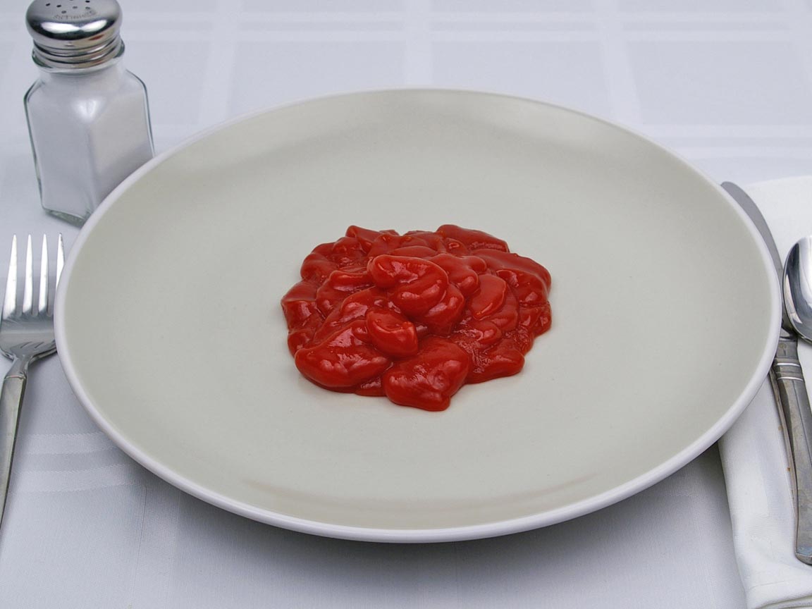 Calories in 8 Tbsp(s) of Ketchup - Reduced Sugar