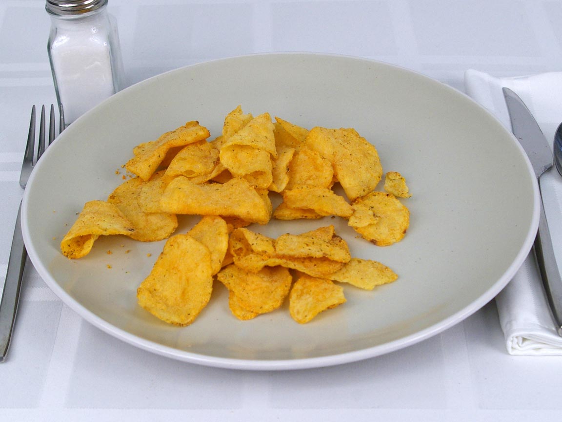 Calories in 42 grams of Kettle Chips 40% Less Fat