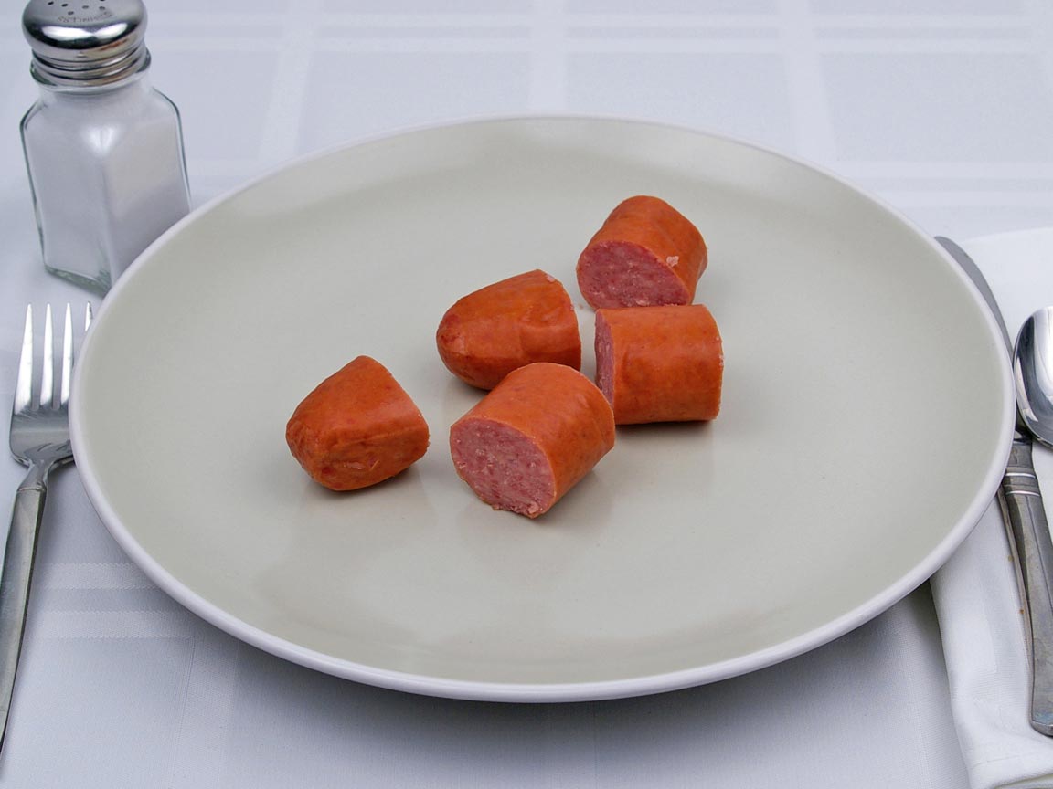 Calories in 85 grams of Italian Sausage - Pork