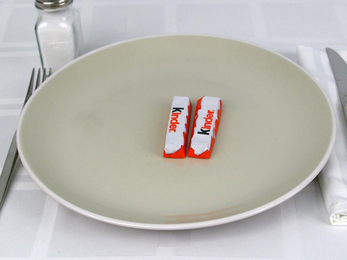 Calories in 2 ea(s) of Kinder Chocolate