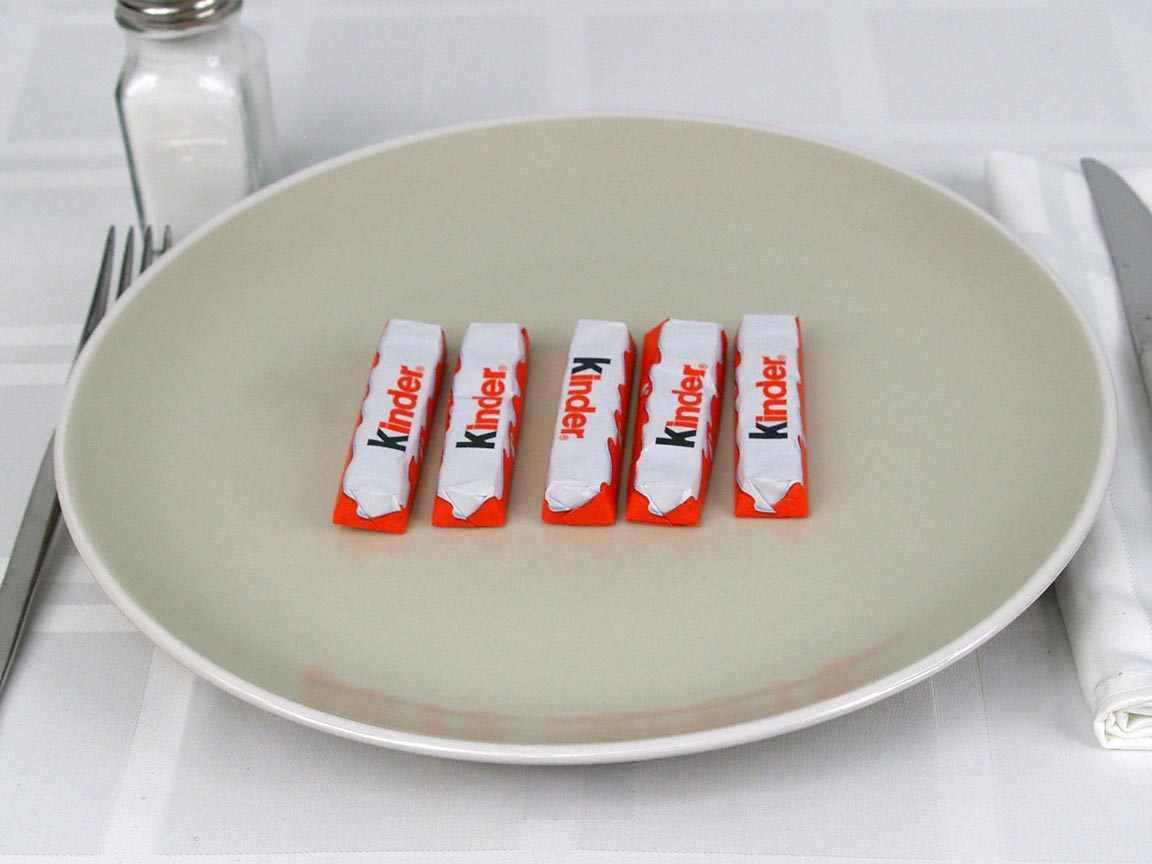 Calories in 5 ea(s) of Kinder Chocolate