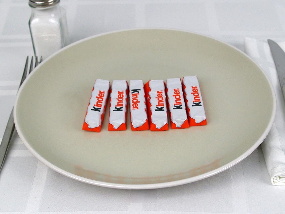 Calories in 6 ea(s) of Kinder Chocolate