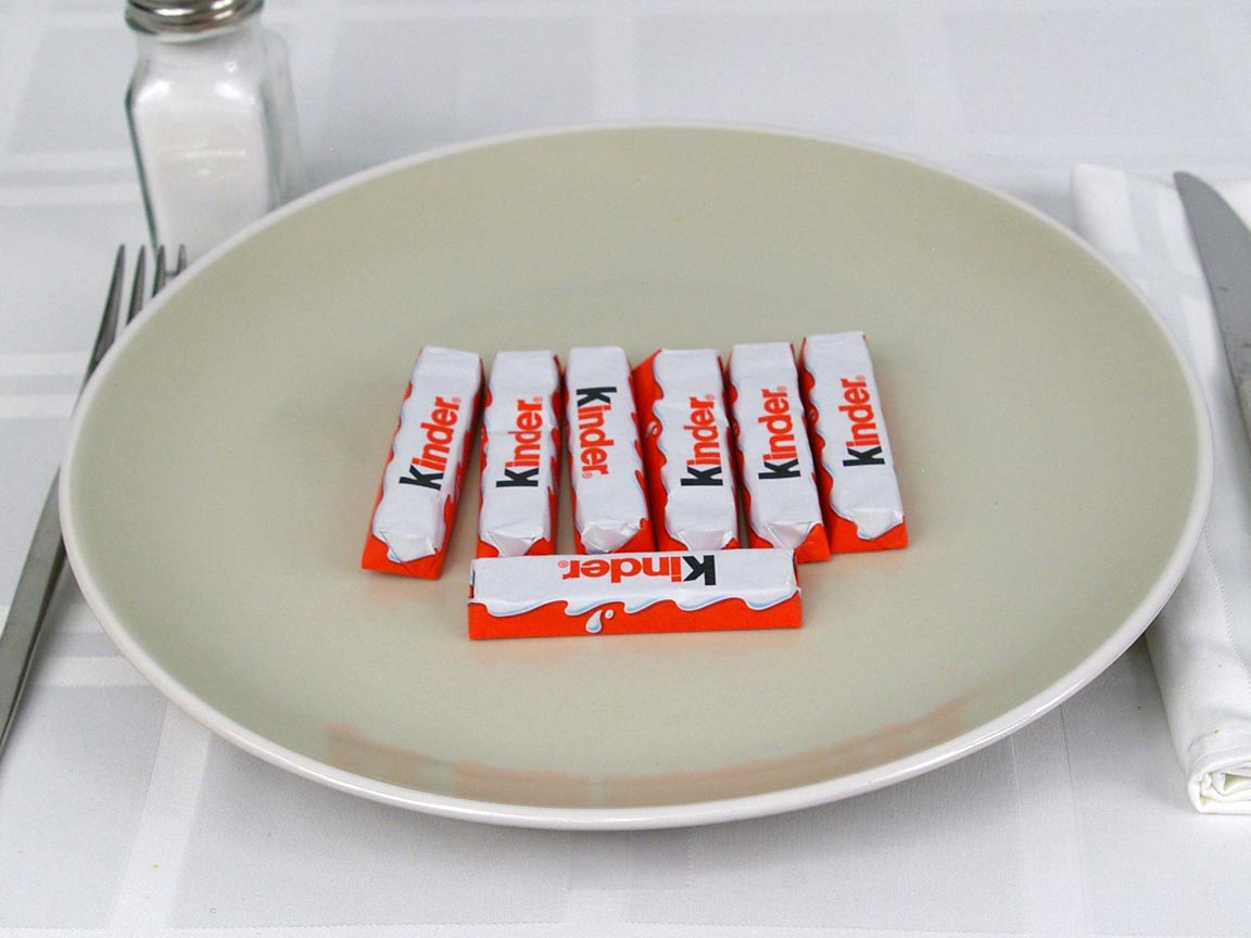 Calories in 7 ea(s) of Kinder Chocolate