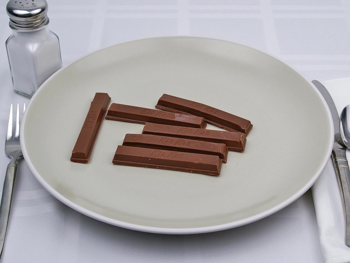 Calories in 6 piece(s) of Kit Kat