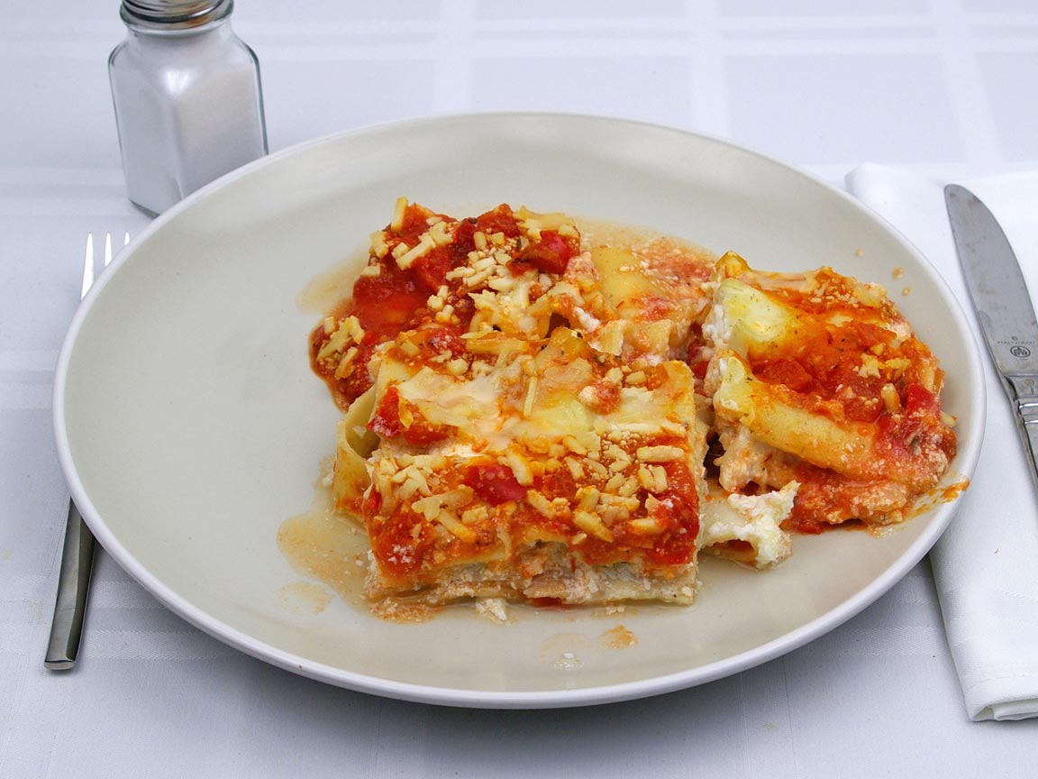 Calories in 3 serving(s) of Lasagna - Five Cheese