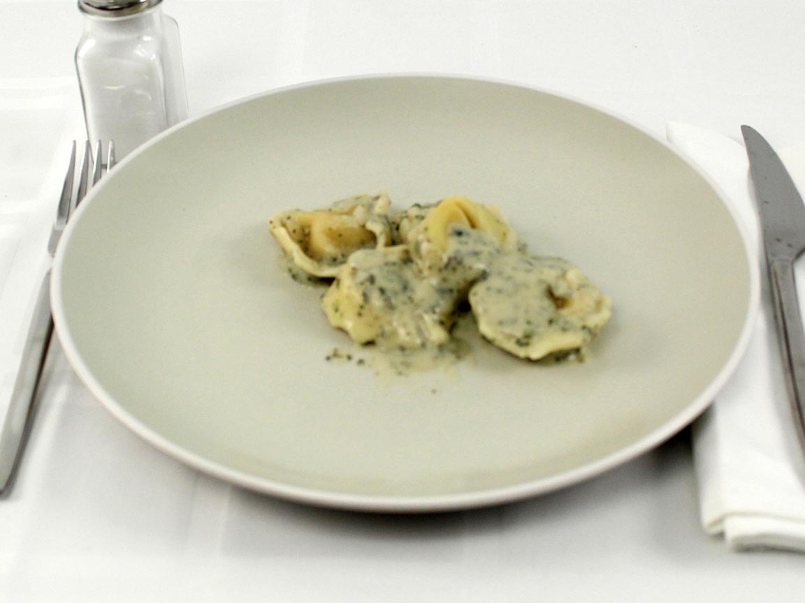 Calories in 0.75 package(s) of LC Four Cheese Tortelloni Pesto