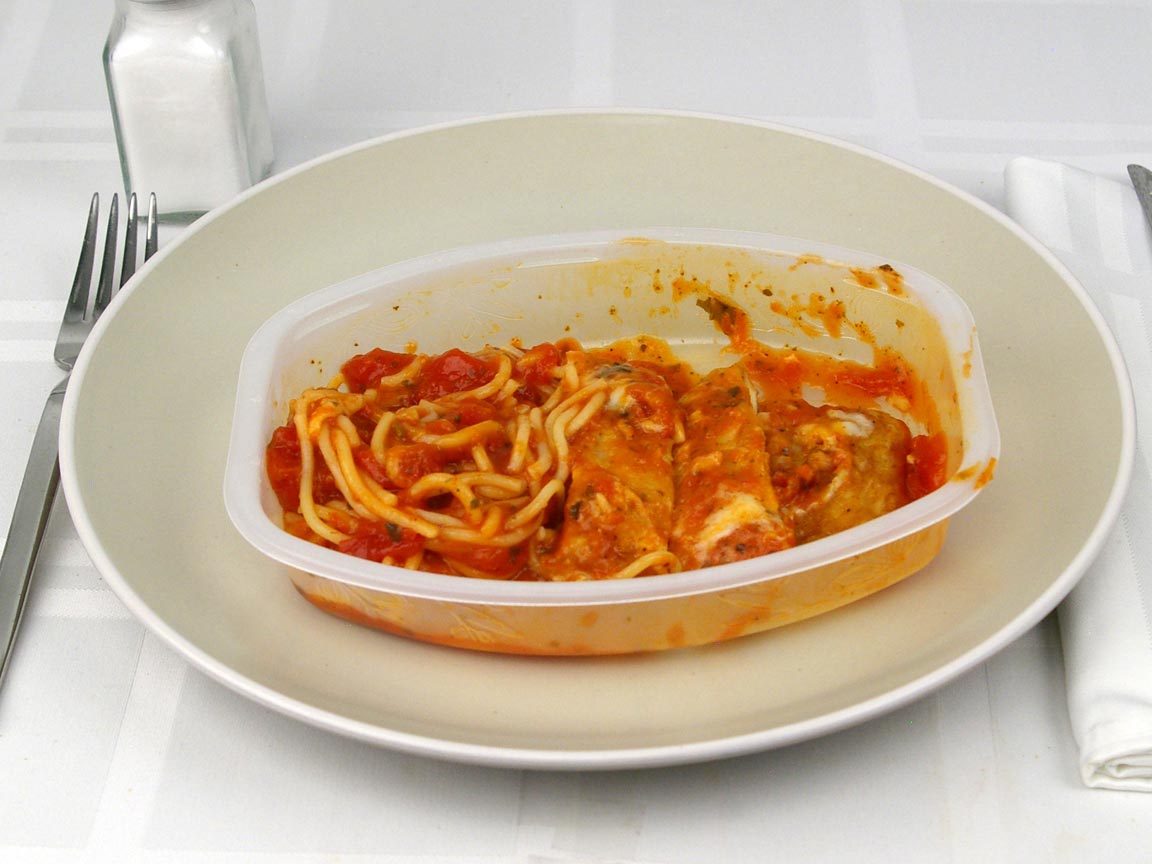 Calories in 0.75 package(s) of Lean Cuisine Chicken Parmesan