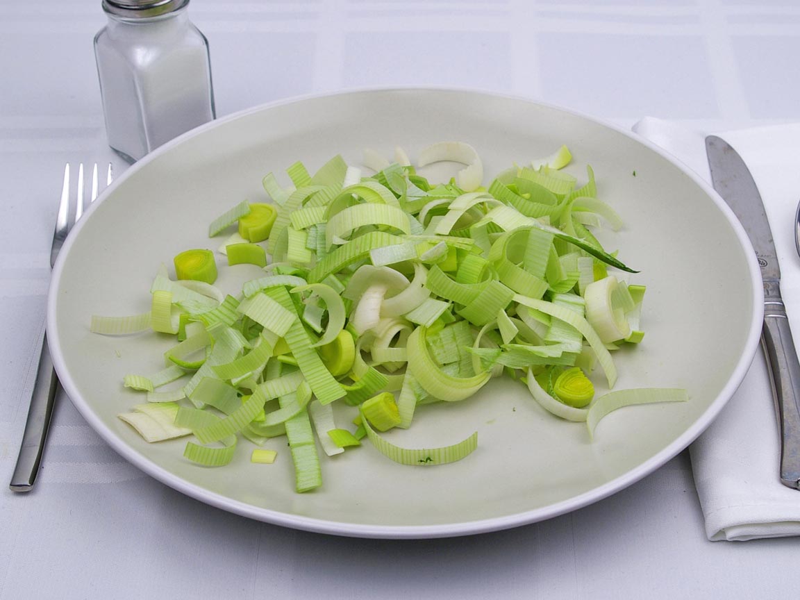 Calories in 2 cup of Leeks - Raw