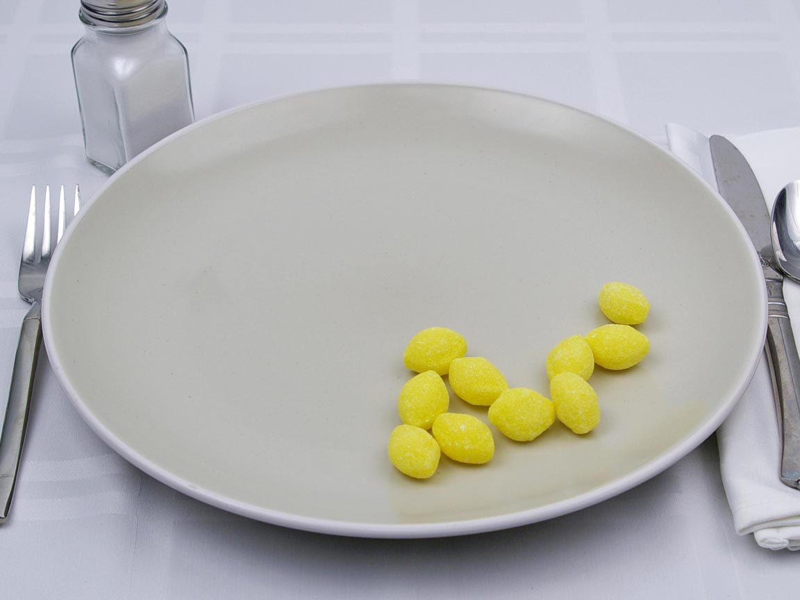 Calories in 10 piece(s) of Lemon Drops Candy
