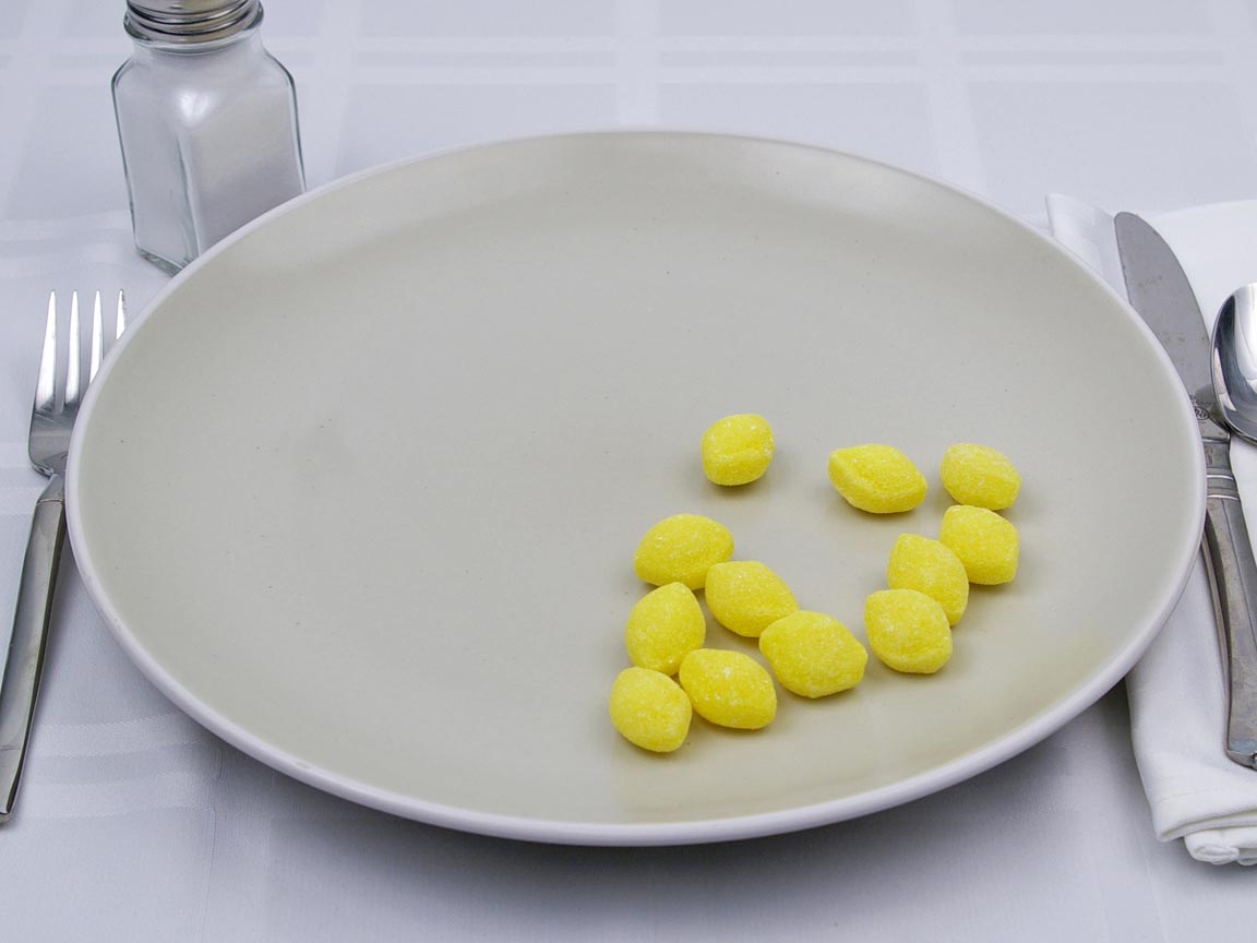 Calories in 12 piece(s) of Lemon Drops Candy
