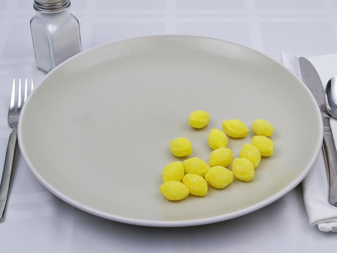 Calories in 14 piece(s) of Lemon Drops Candy
